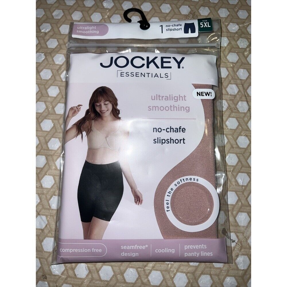 Jockey Essentials Seamfree Smoothing No-Chafe Slipshort Light Size 5XL Womens